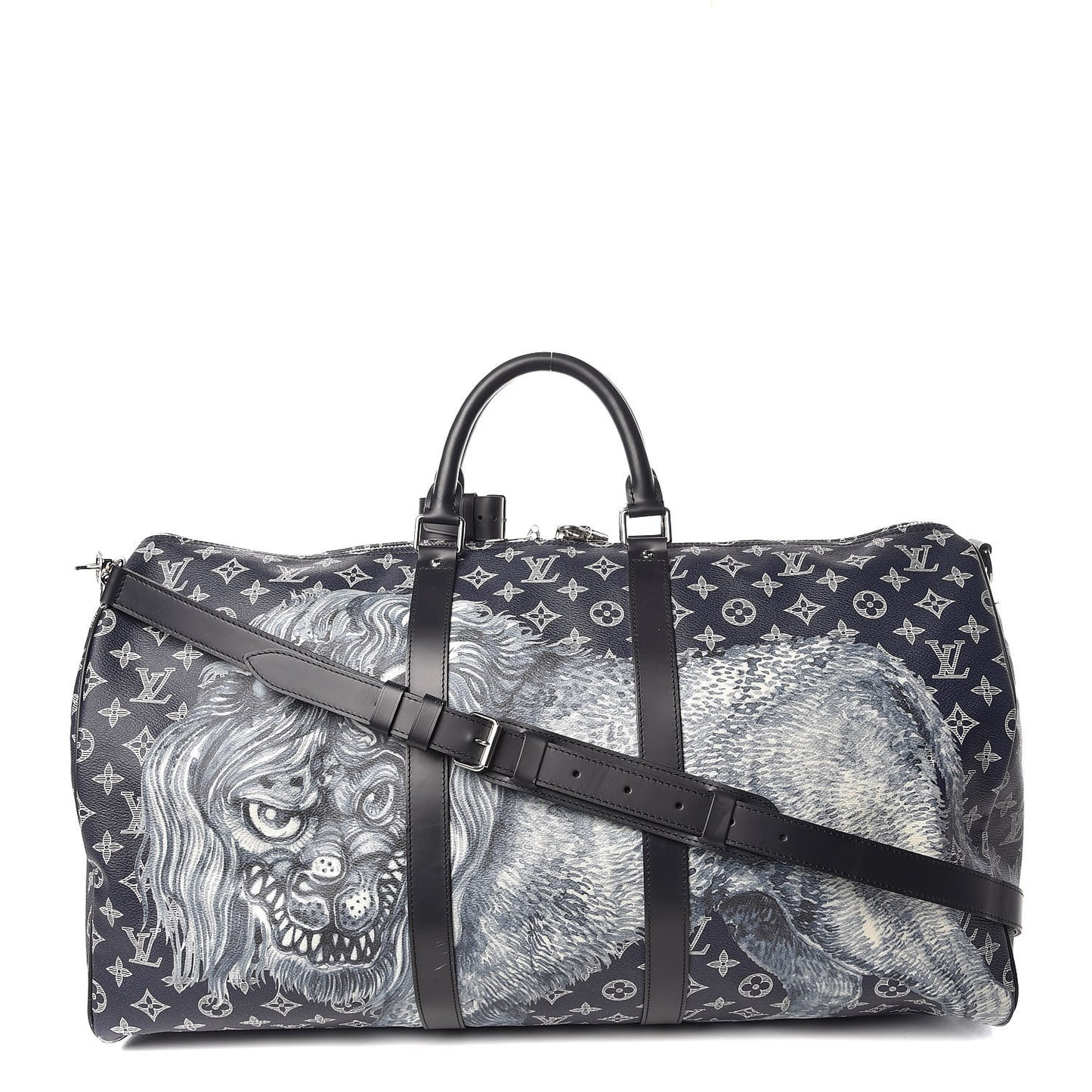 Savane Monogram Lion Chapman Keepall Bandouliere 55 Encre