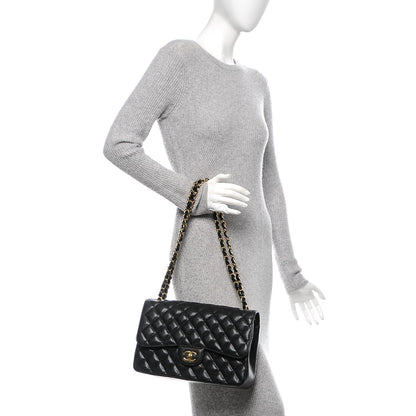 Chanel Caviar Quilted Jumbo Double Flap Black 2 of 7