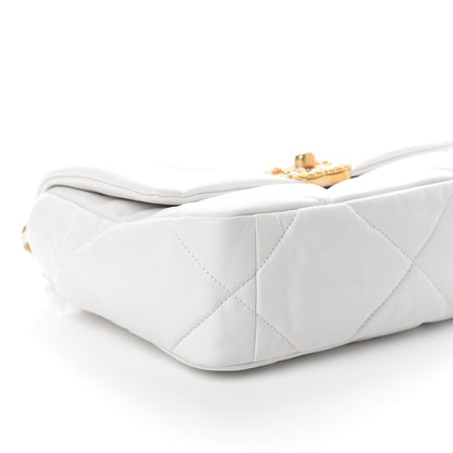 Chanel Lambskin Quilted Medium 19 Flap White 7 of 8