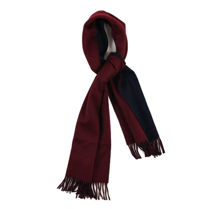 Hermes Cashmere Recto Verso Muffler Rouge H Marine 1 of 4