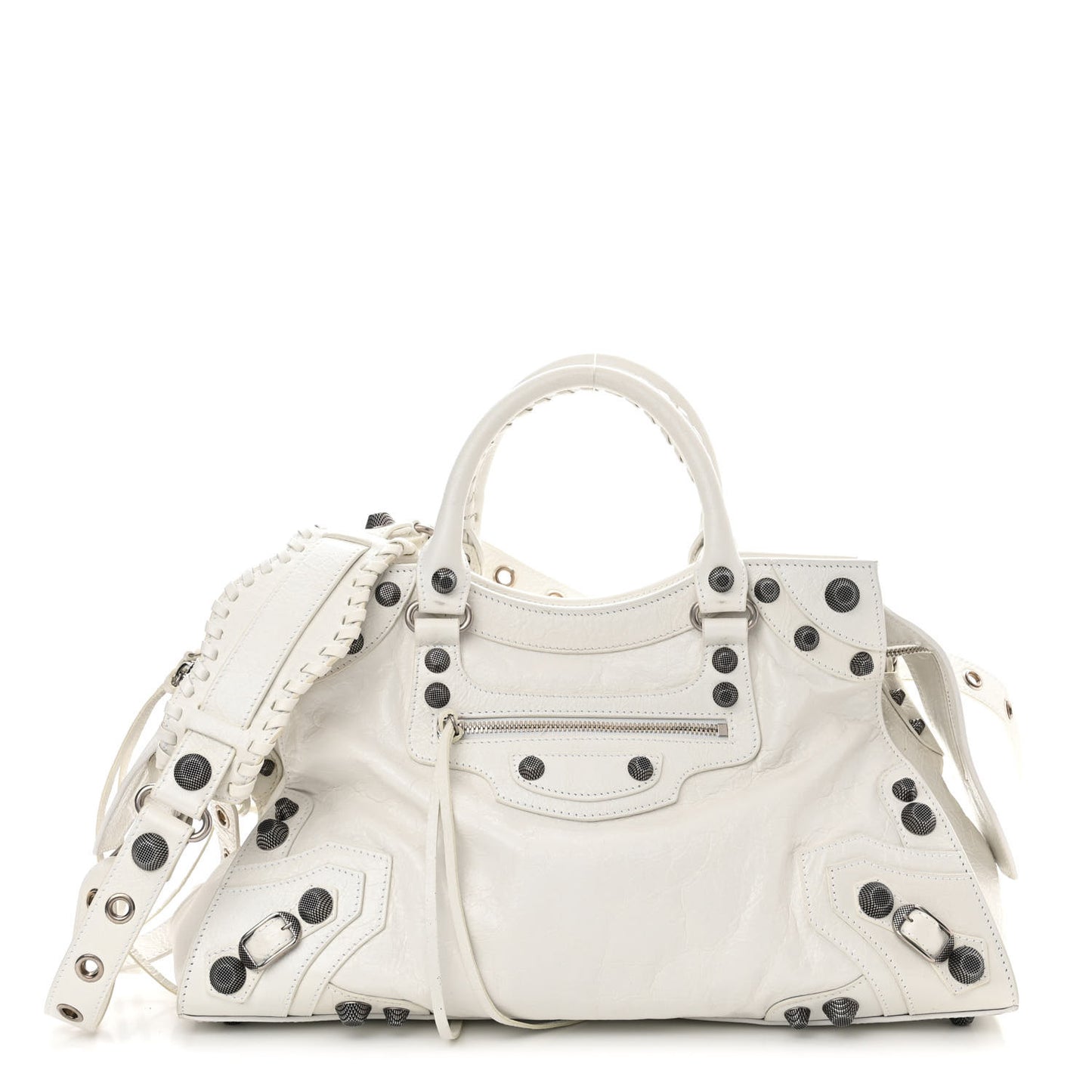 Agneau Arena Neo Cagole City Handbag Optic White