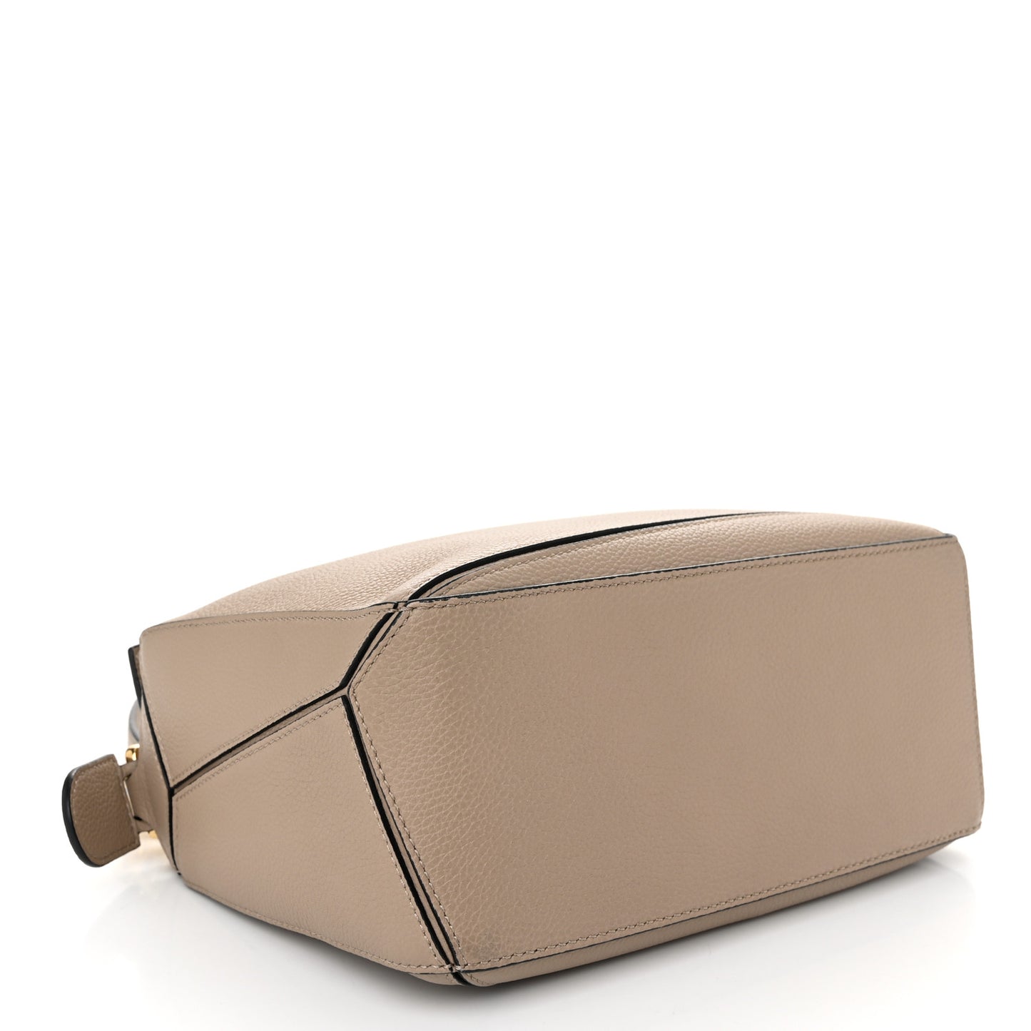 Grained Calfskin Small Puzzle Bag Sand