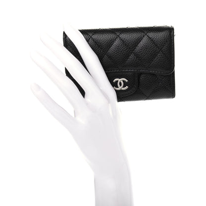 Chanel Caviar Quilted Flap Card Holder Black 2 of 9