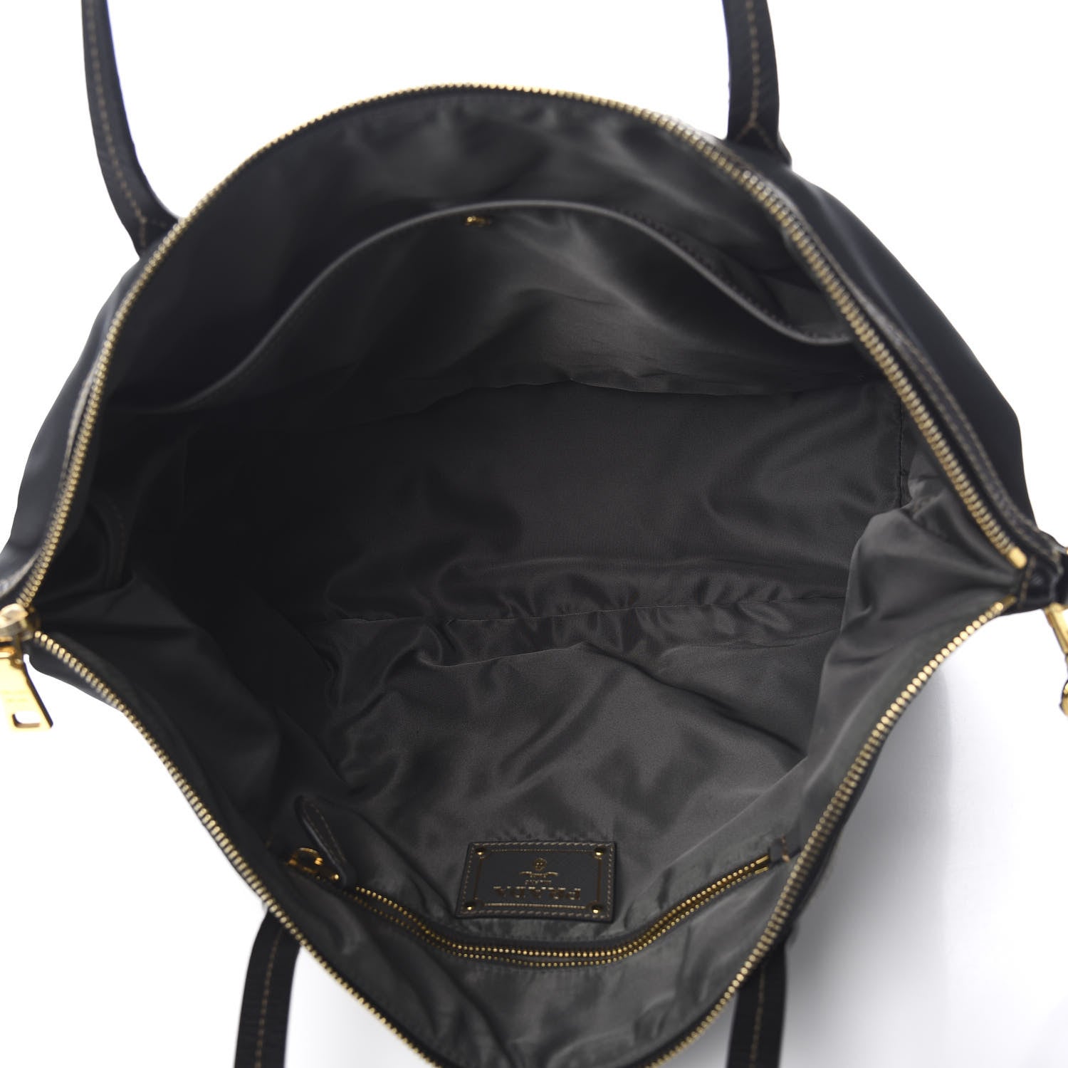 Prada Tessuto Nylon Saffiano Tote Black 4 of 9