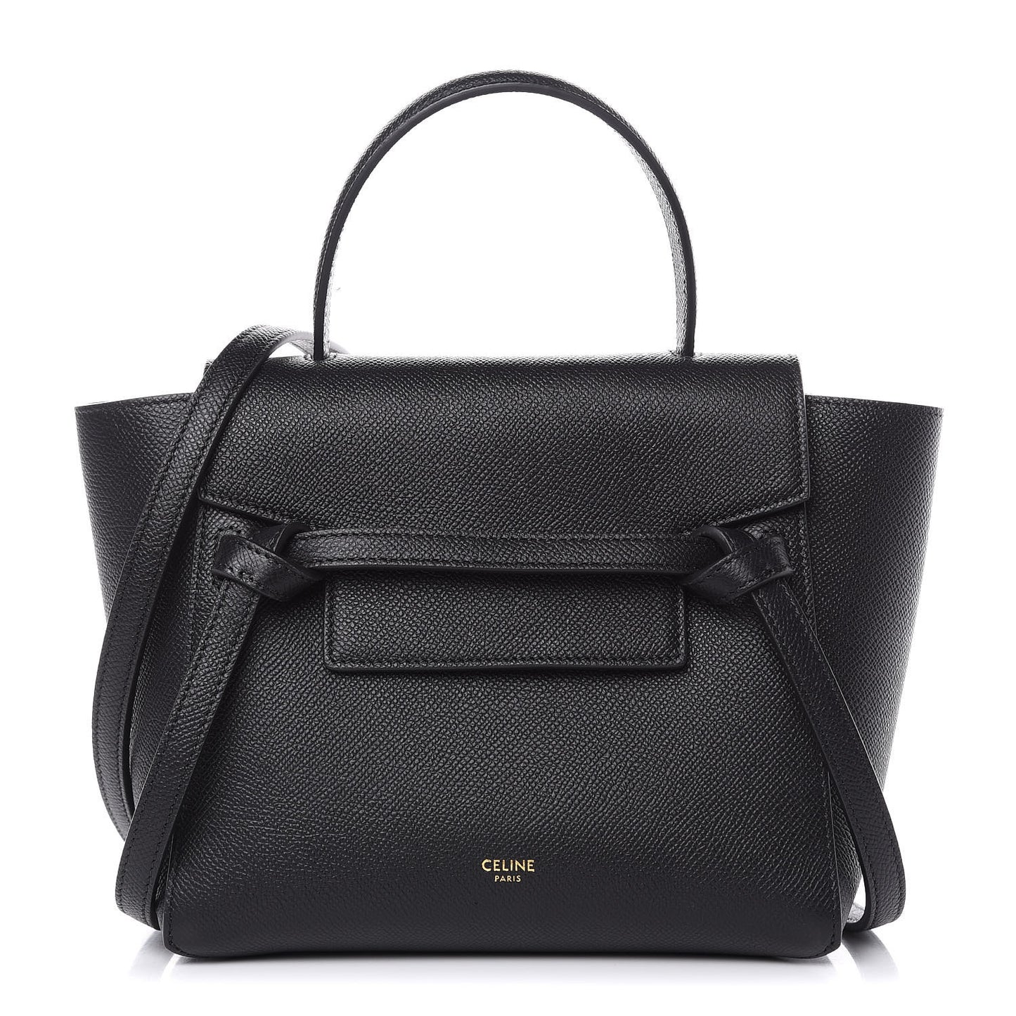 Grained Calfskin Nano Belt Bag Black