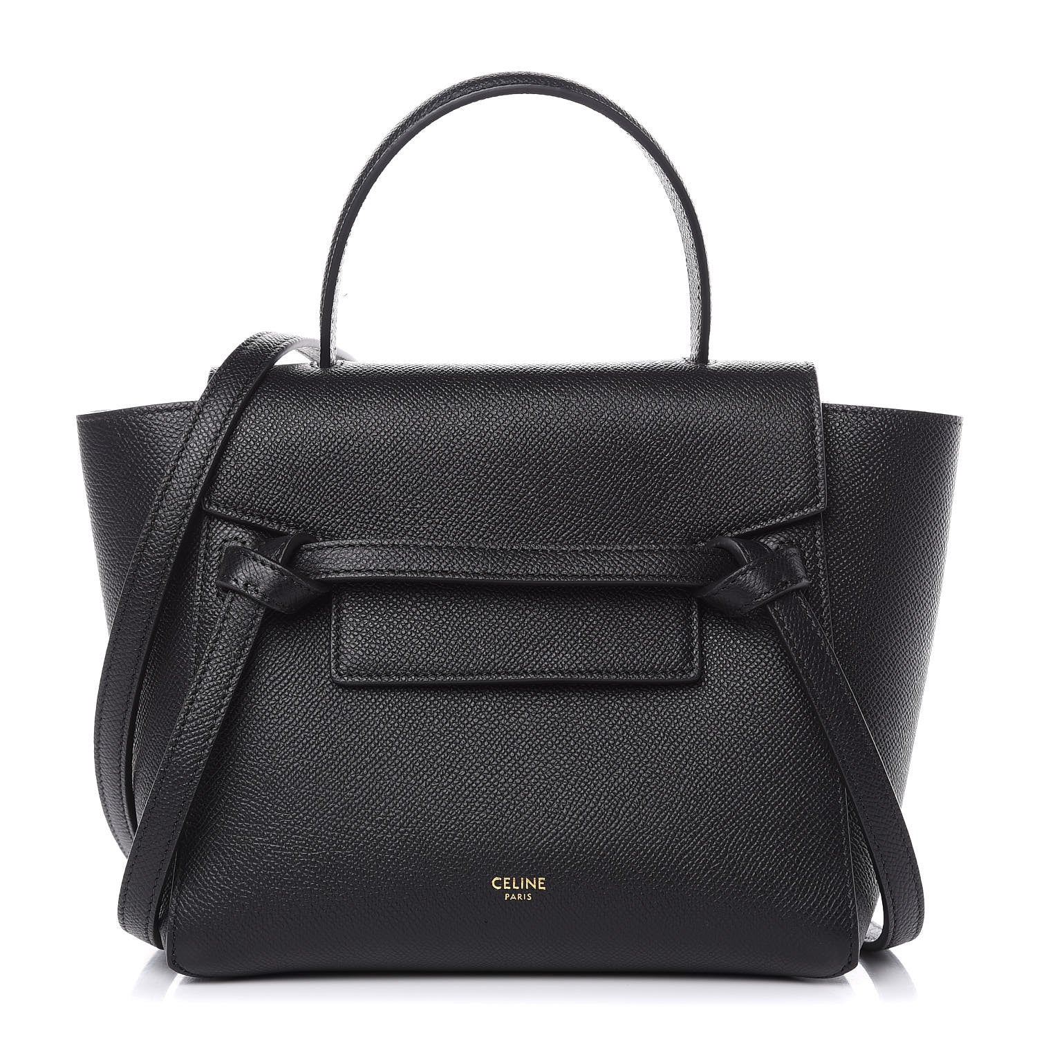 Celine Grained Calfskin Nano Belt Bag Black 1 of 8