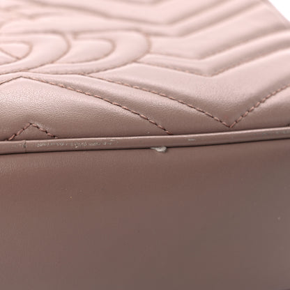 Gucci Calfskin Matelasse Small GG Marmont Chain Shoulder Bag Porcelain Rose 15 of 18