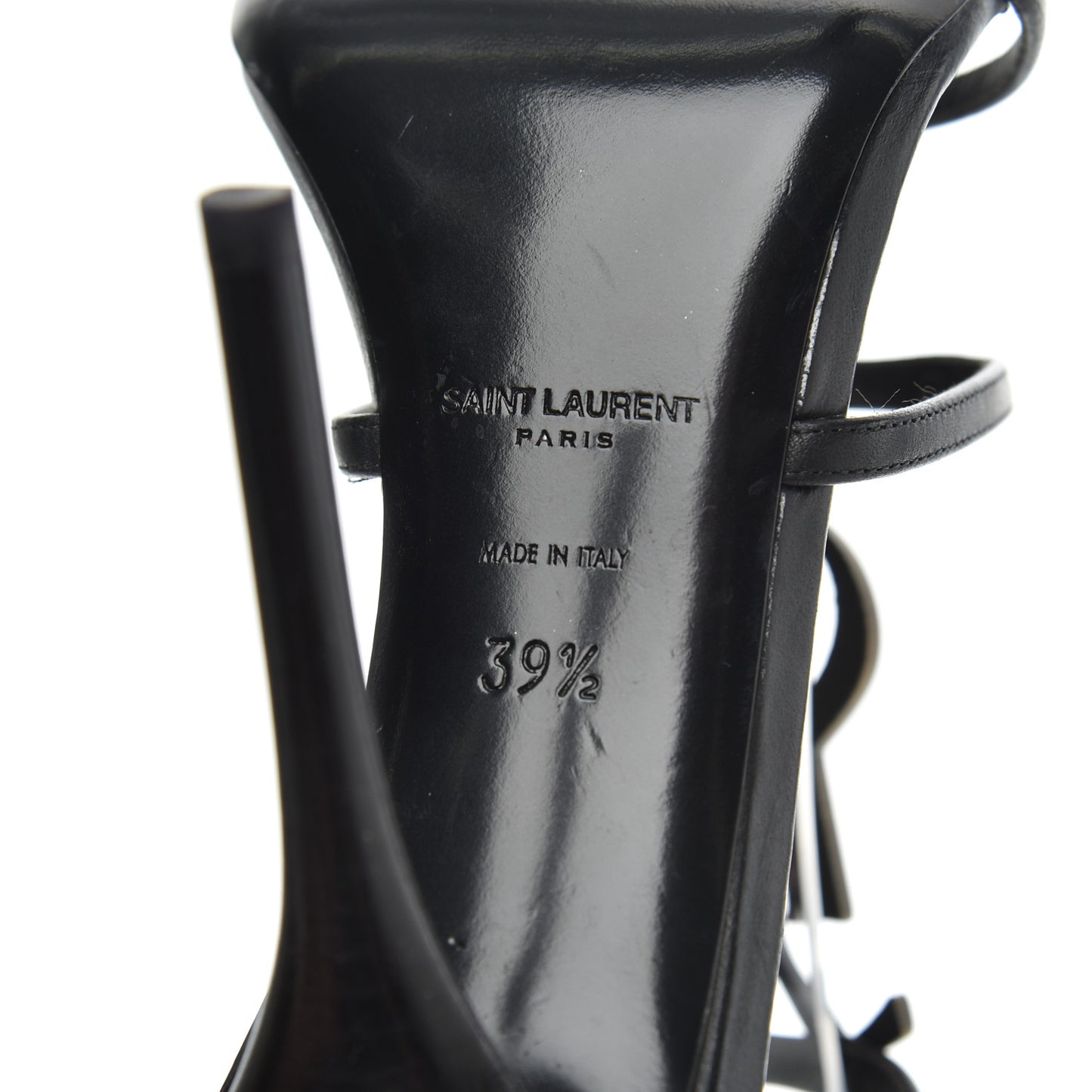 Calfskin Cassandra 110 Sandals 39.5 Black Gold