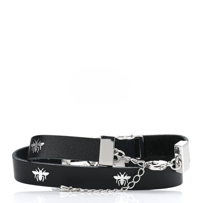 Christian Dior Calfskin Dior Bee Double Bracelet Black 3 of 4