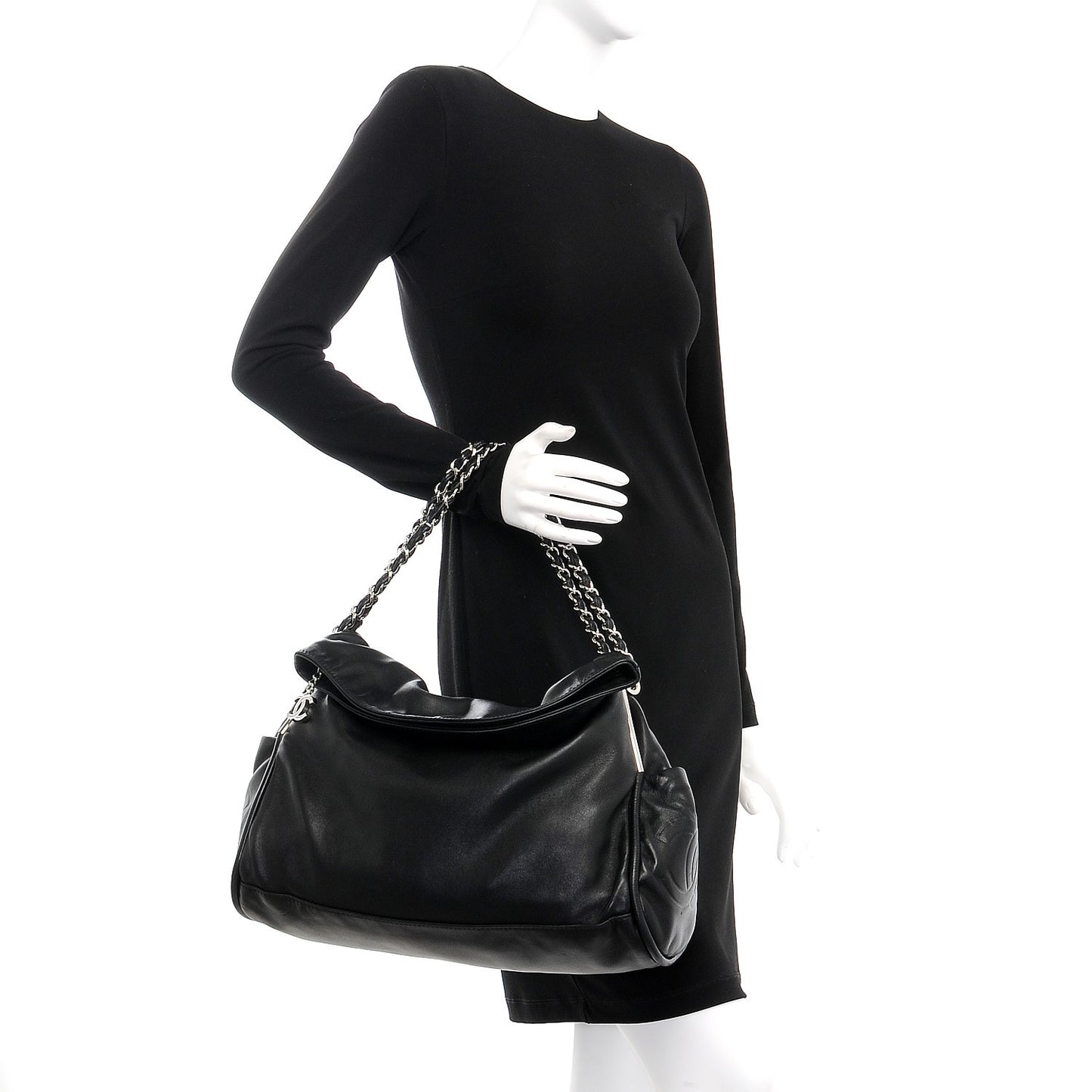 Lambskin Large Ultimate Soft Tote Black