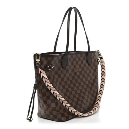 Louis Vuitton Damier Ebene Braided Neverfull MM  Pink 5 of 11