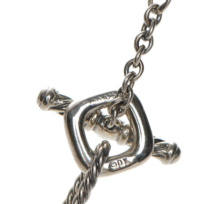 David Yurman Sterling Silver 18K Yellow Gold Cable Heart Figaro Necklace 7 of 7