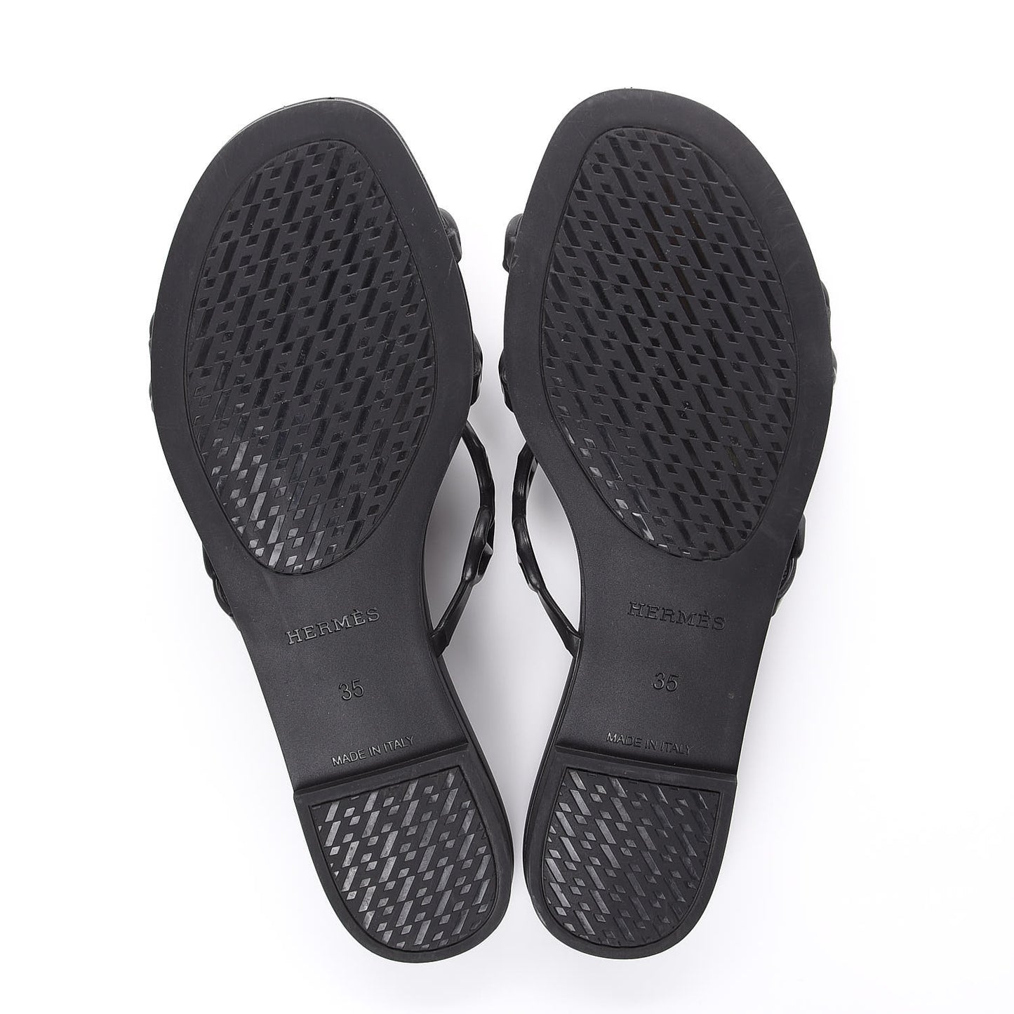 Rubber Chaine d'Ancre Rivage Sandals 35 Black