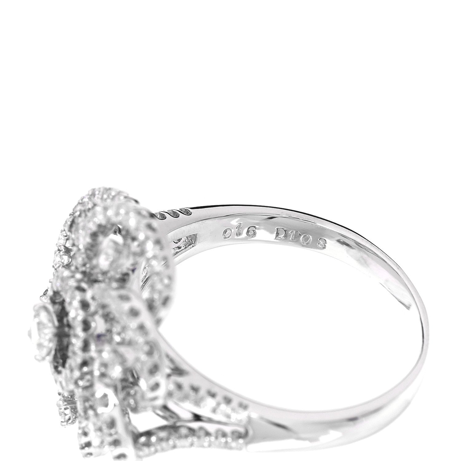 Parker & West by FASHIONPHILE 18K White Gold Diamond 1.24ctw Flower Ring 59 8.75 9 of 10