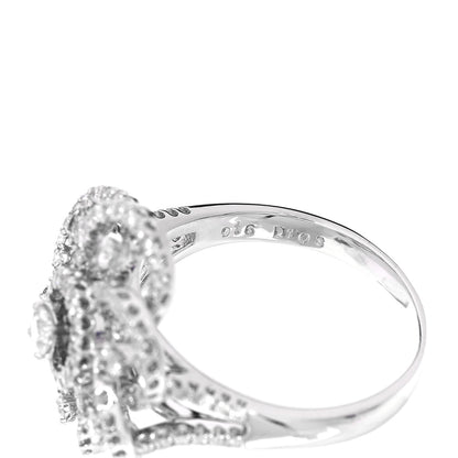 Parker & West by FASHIONPHILE 18K White Gold Diamond 1.24ctw Flower Ring 59 8.75 9 of 10