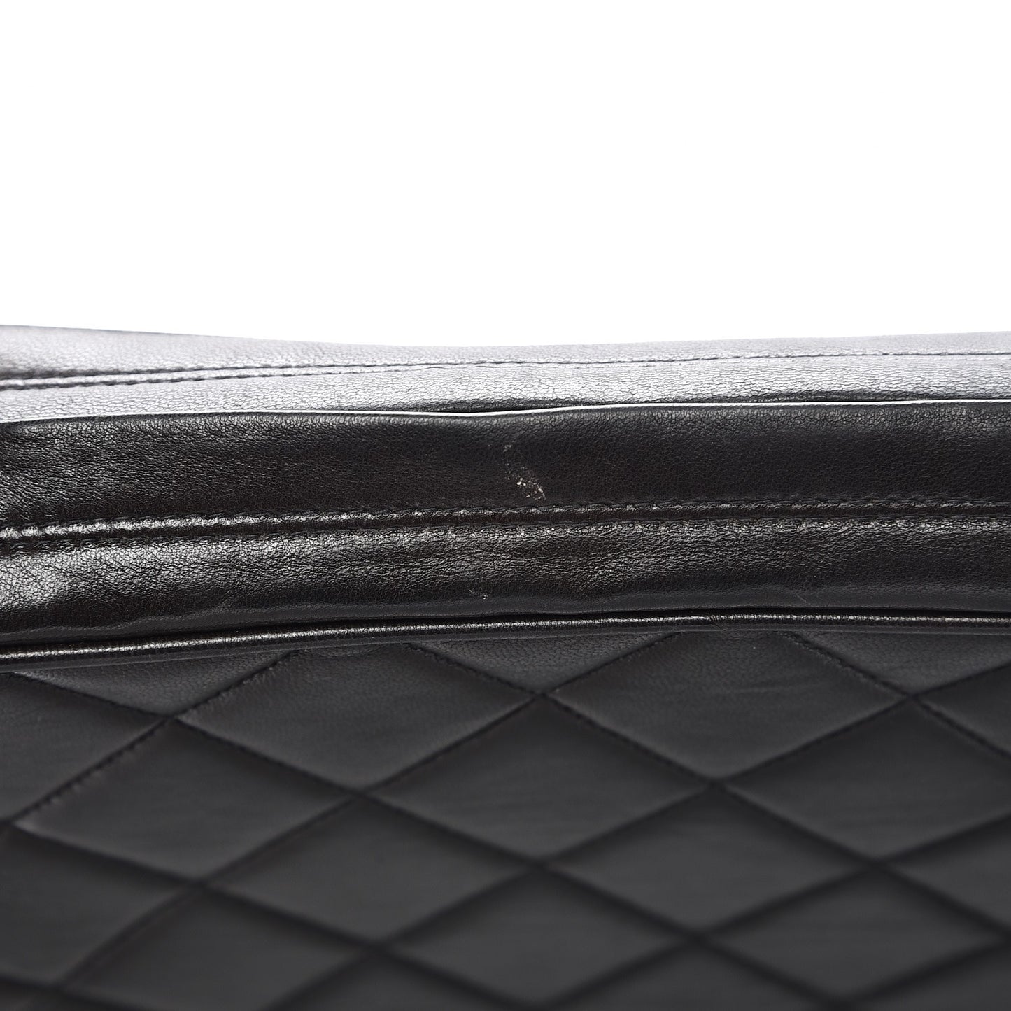 Lambskin Quilted Tassel Camera Case Black