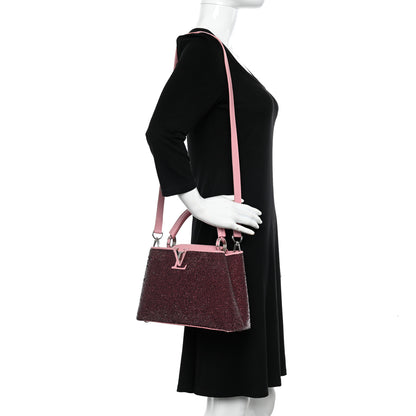 Louis Vuitton Sequins Metallic Taurillon Capucines BB Pink 2 of 13