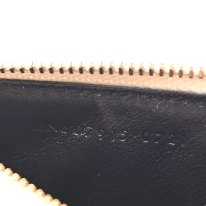Saint Laurent Grain De Poudre Matelasse Chevron Monogram Fragments Zippered Card Case Crema Soft 7 of 8