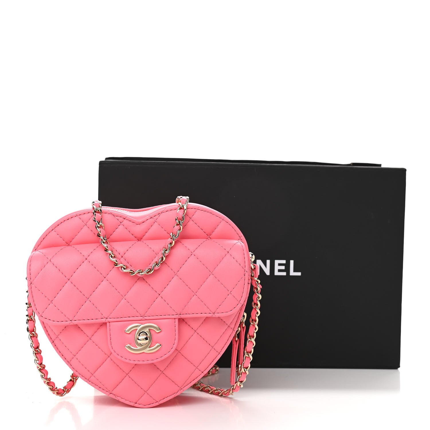 Chanel Lambskin Quilted CC In Love Heart Bag Pink 11 of 11