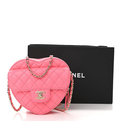 Chanel Lambskin Quilted CC In Love Heart Bag Pink 11 of 11