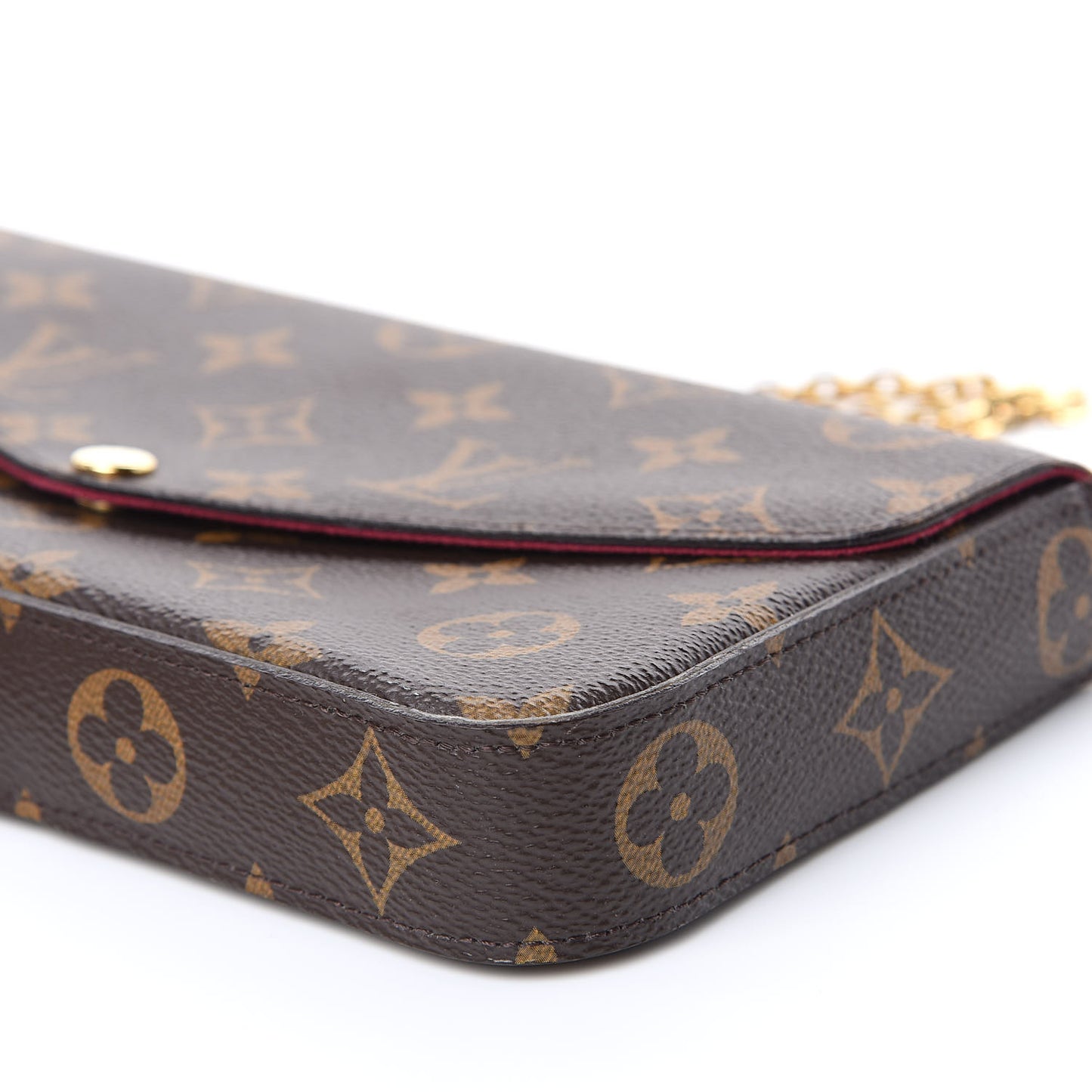 Monogram Pochette Felicie Chain Wallet Fuchsia