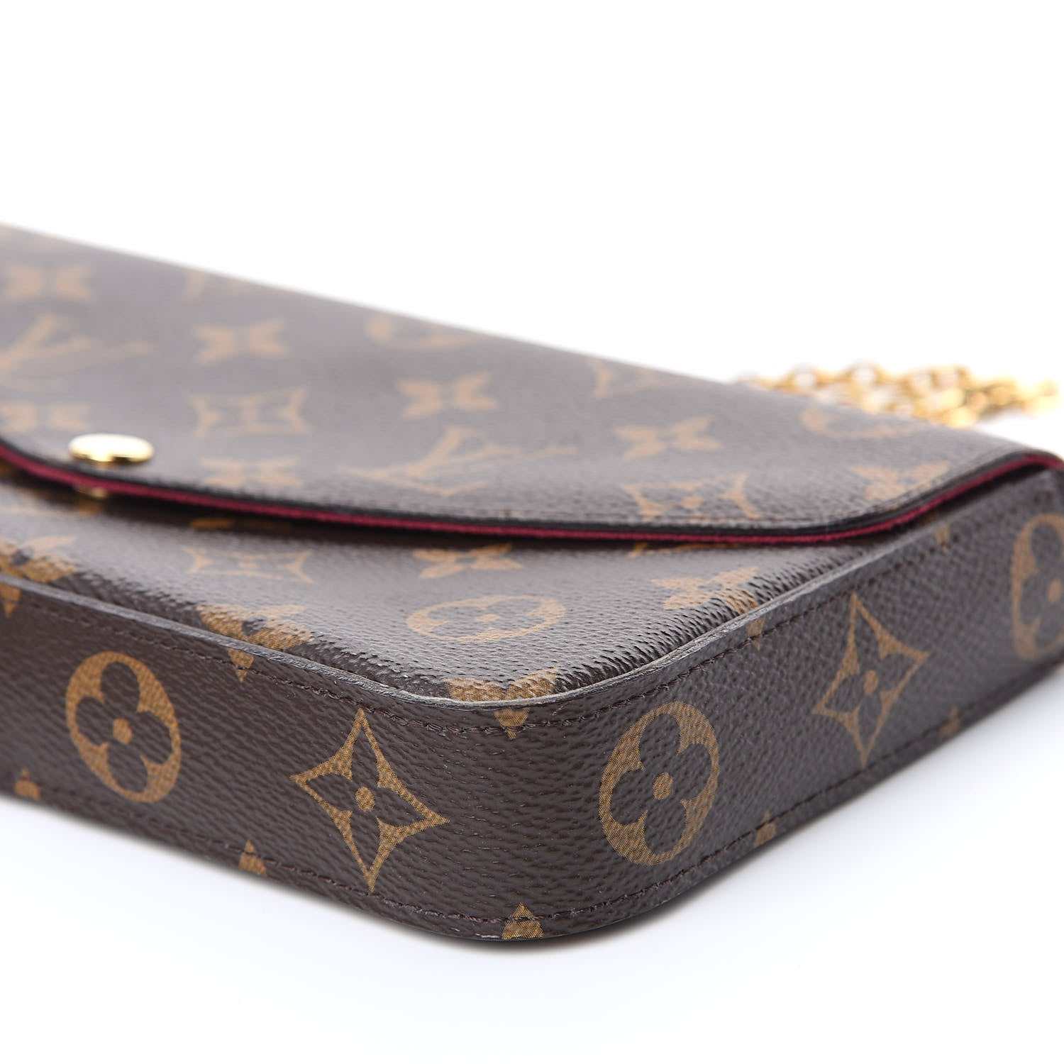 Louis Vuitton Monogram Pochette Felicie Chain Wallet Fuchsia 8 of 10