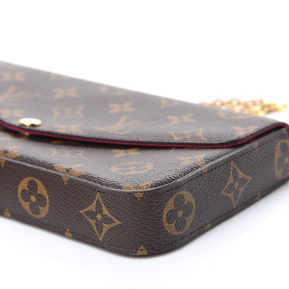 Louis Vuitton Monogram Pochette Felicie Chain Wallet Fuchsia 8 of 10