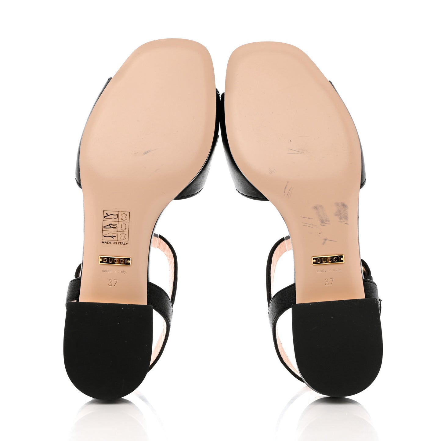 Nappa Charlotte Horsebit Block Heel 45mm Sandals 37 Black