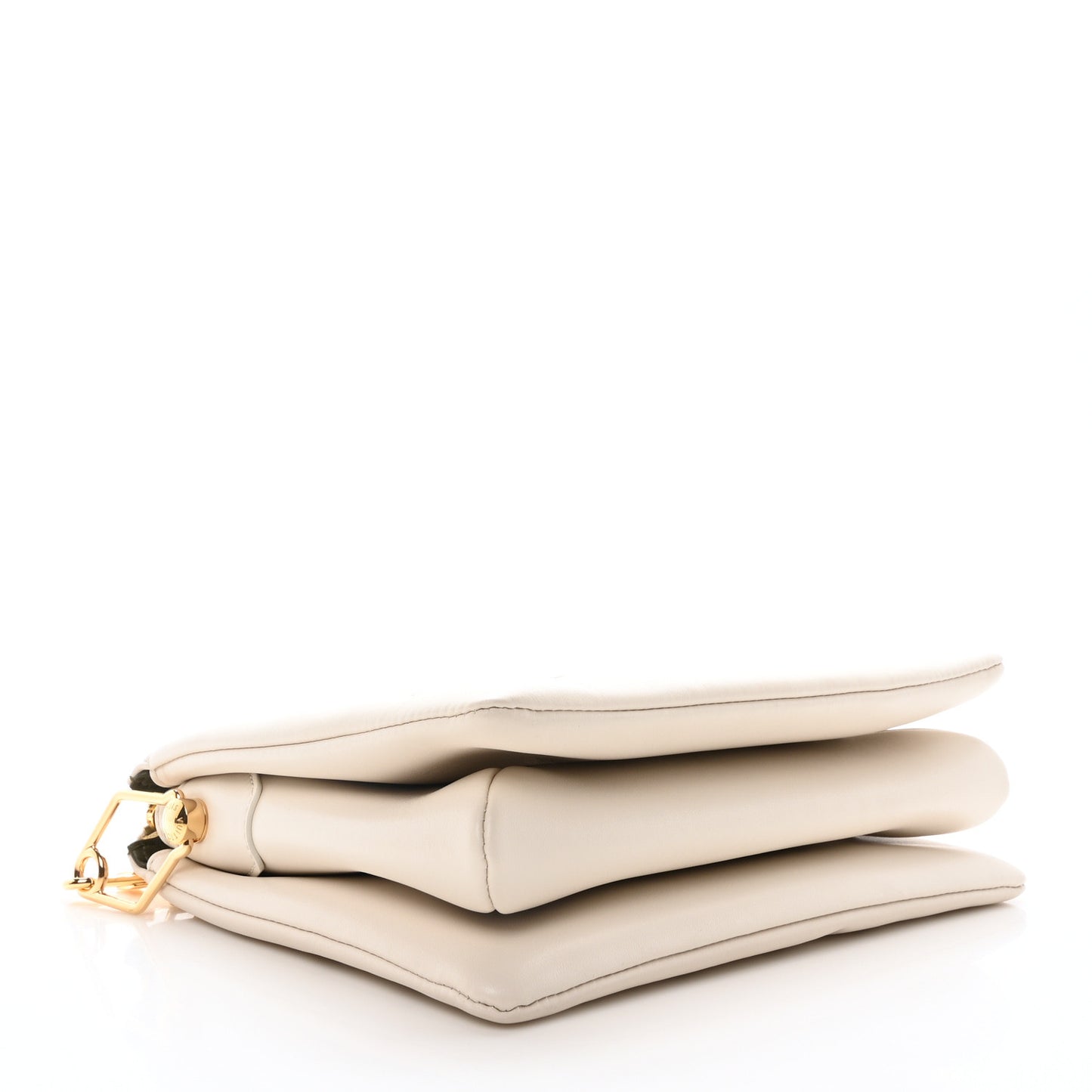 Lambskin Embossed Monogram Coussin PM Cream
