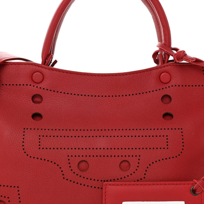 Balenciaga Veau Soyeux Perforated Blackout Hardware S City Rouge Groseille 8 of 13
