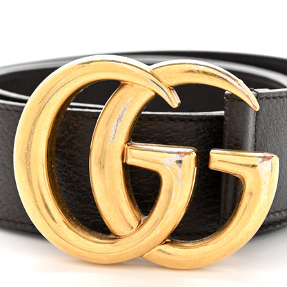Gucci Textured Dollar Calfskin Double G 40mm Belt 90 36 Dark Cocoa 6 of 6