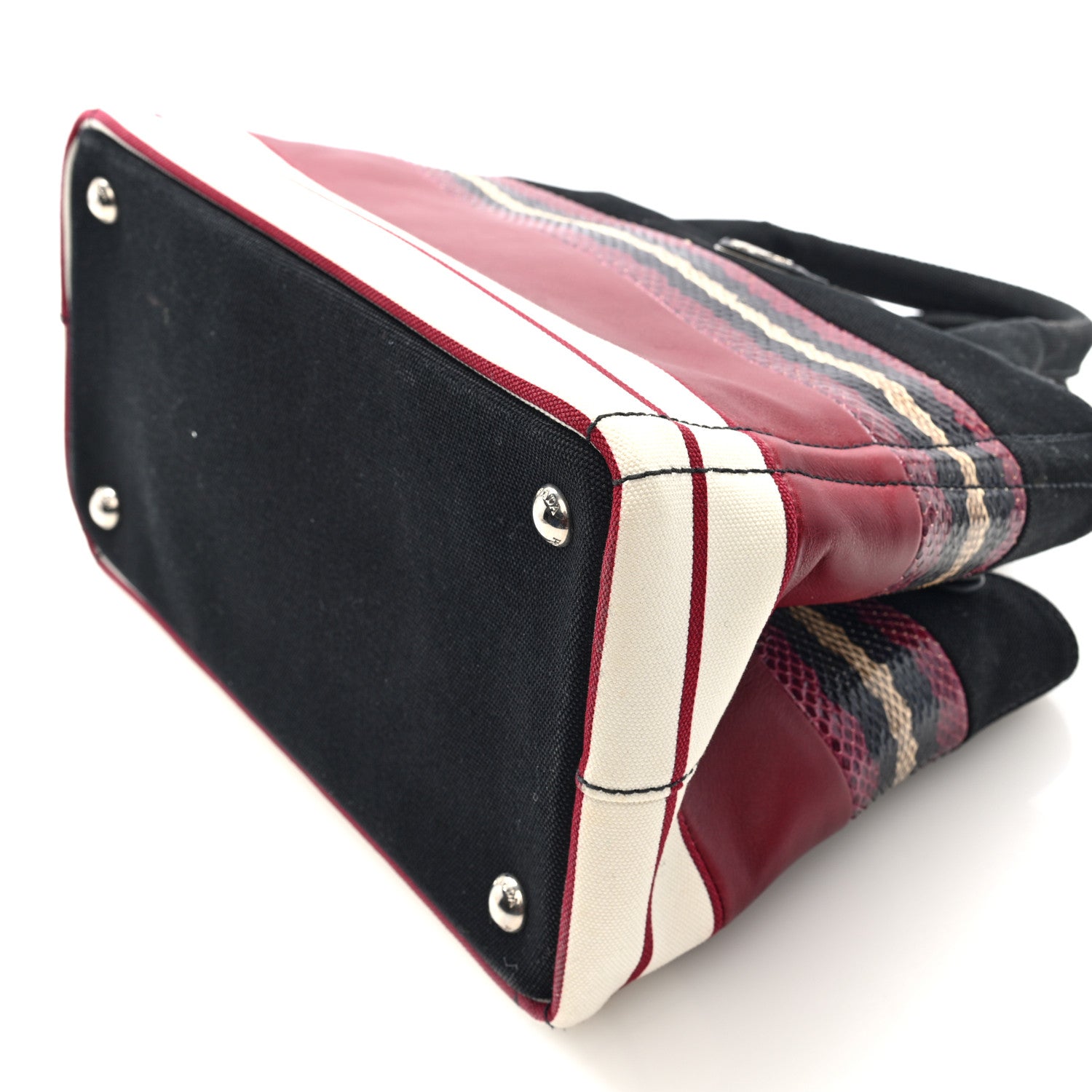 Prada Patch Righe Mix Tote Cerise 9 of 9