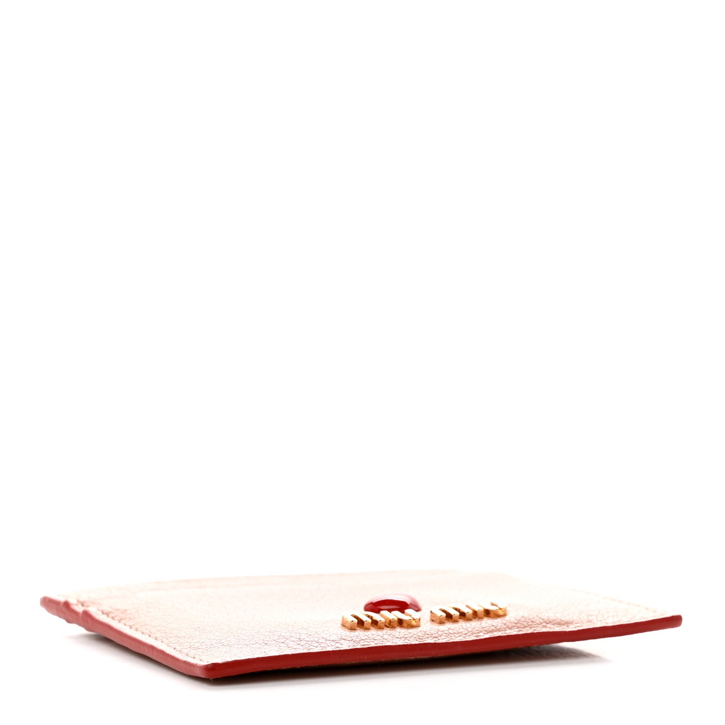 Goatskin Madras Heart Card Case Orchidea