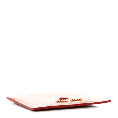 Miu Miu Goatskin Madras Heart Card Case Orchidea 4 of 7