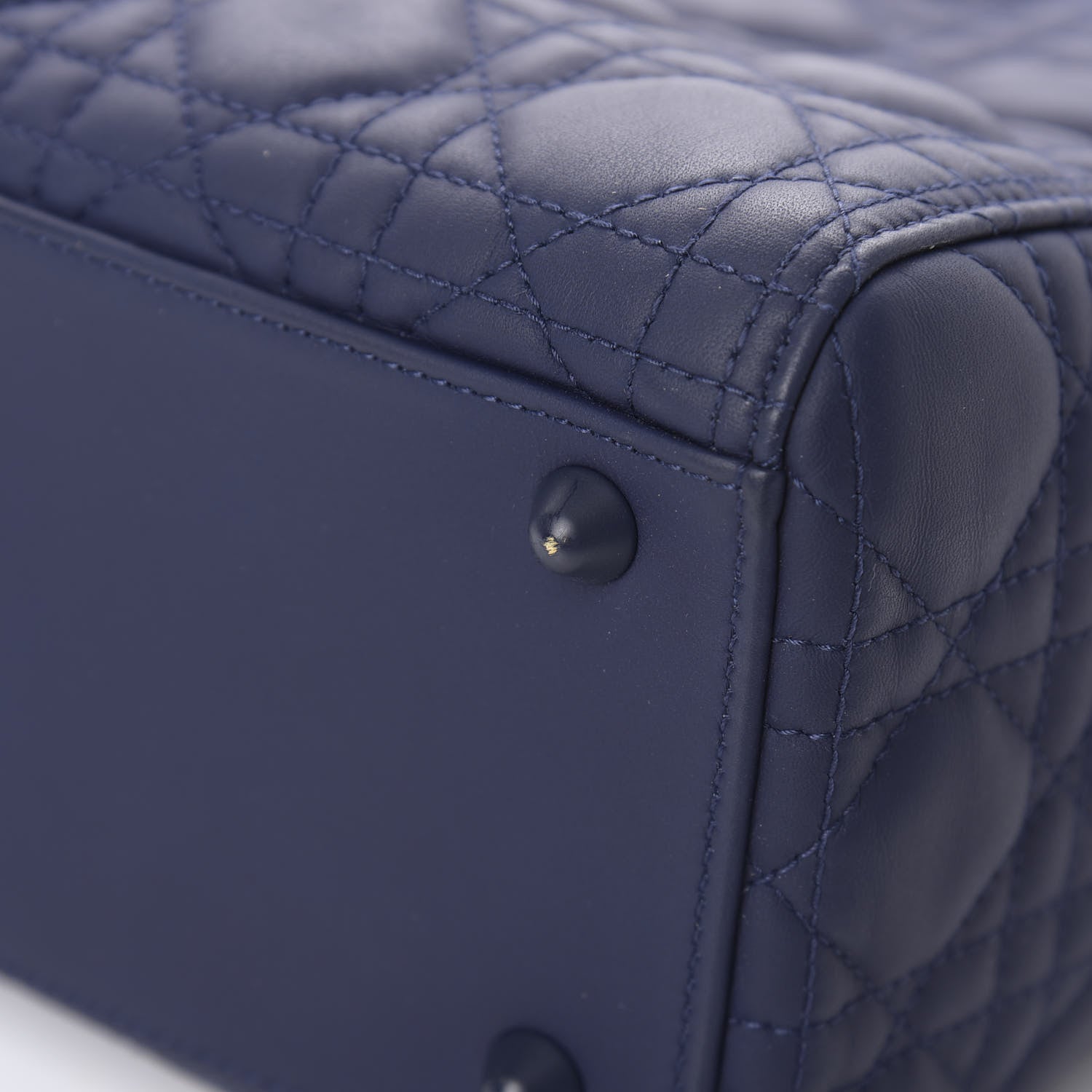 Christian Dior Ultra Matte Calfskin Cannage Large Lady Dior Blue 11 of 12