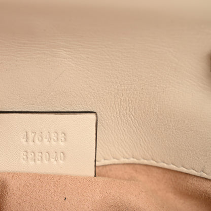 Gucci Calfskin Matelasse Super Mini GG Marmont Shoulder Bag White 7 of 15