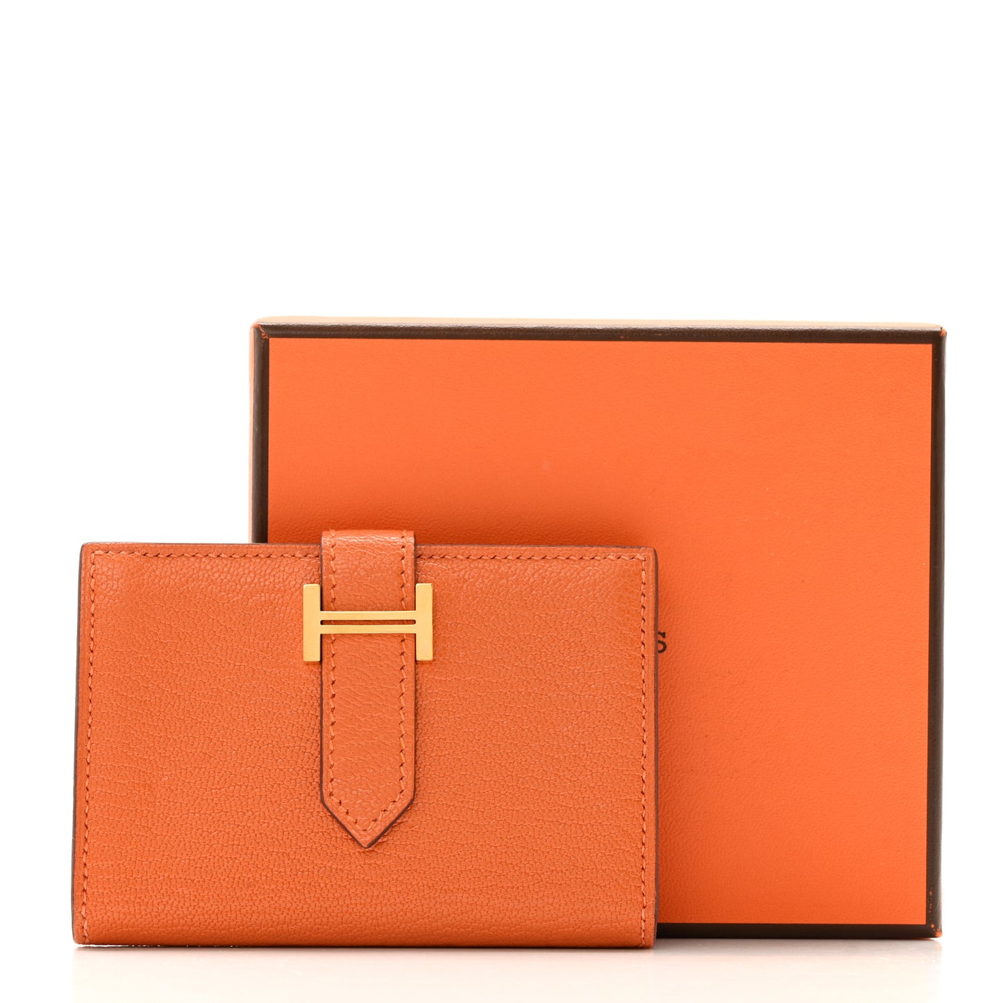 Chevre Mysore Bearn Card Holder Wallet Orange