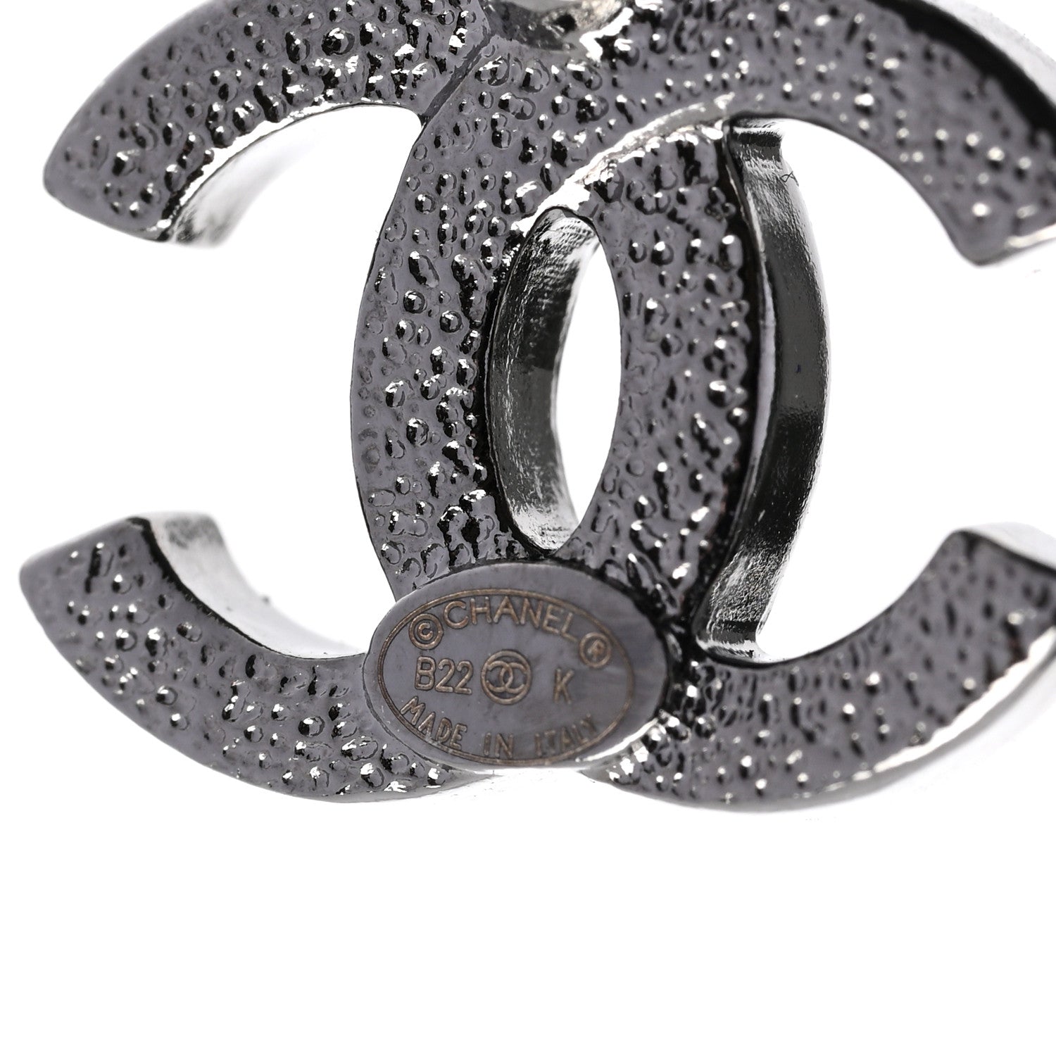 Chanel Pearl Crystal CC Flower Earrings Silver 4 of 5