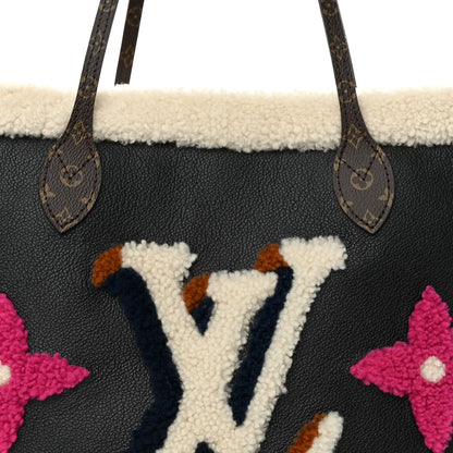 Louis Vuitton Calfskin Monogram Teddy Neverfull MM Black 8 of 10