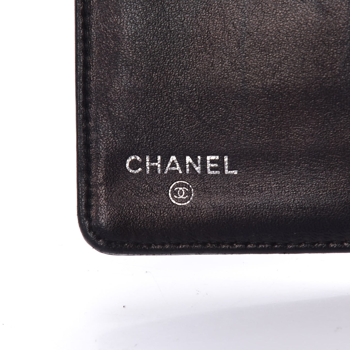 Patent Calfskin Lucky Symbols Yen Wallet Black