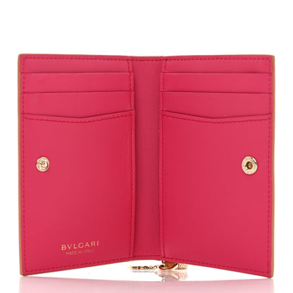 Bulgari Serpenti Calfskin Forever Card Case Coral 5 of 9