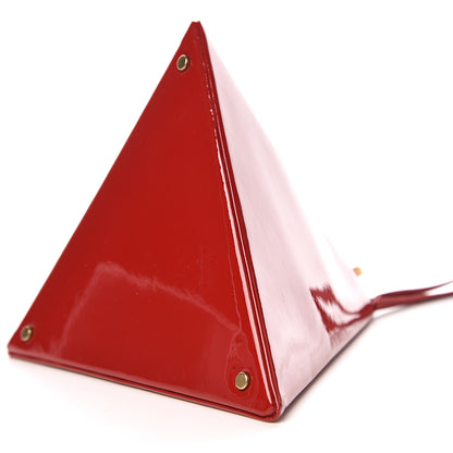 Saint Laurent Patent Pyramid Clutch Rouge 8 of 9