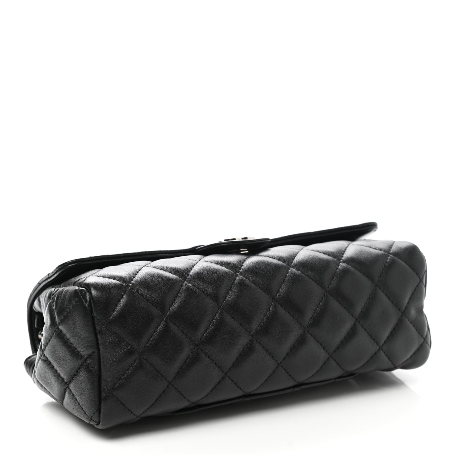 Lambskin Quilted Flap Cosmetic Case Black