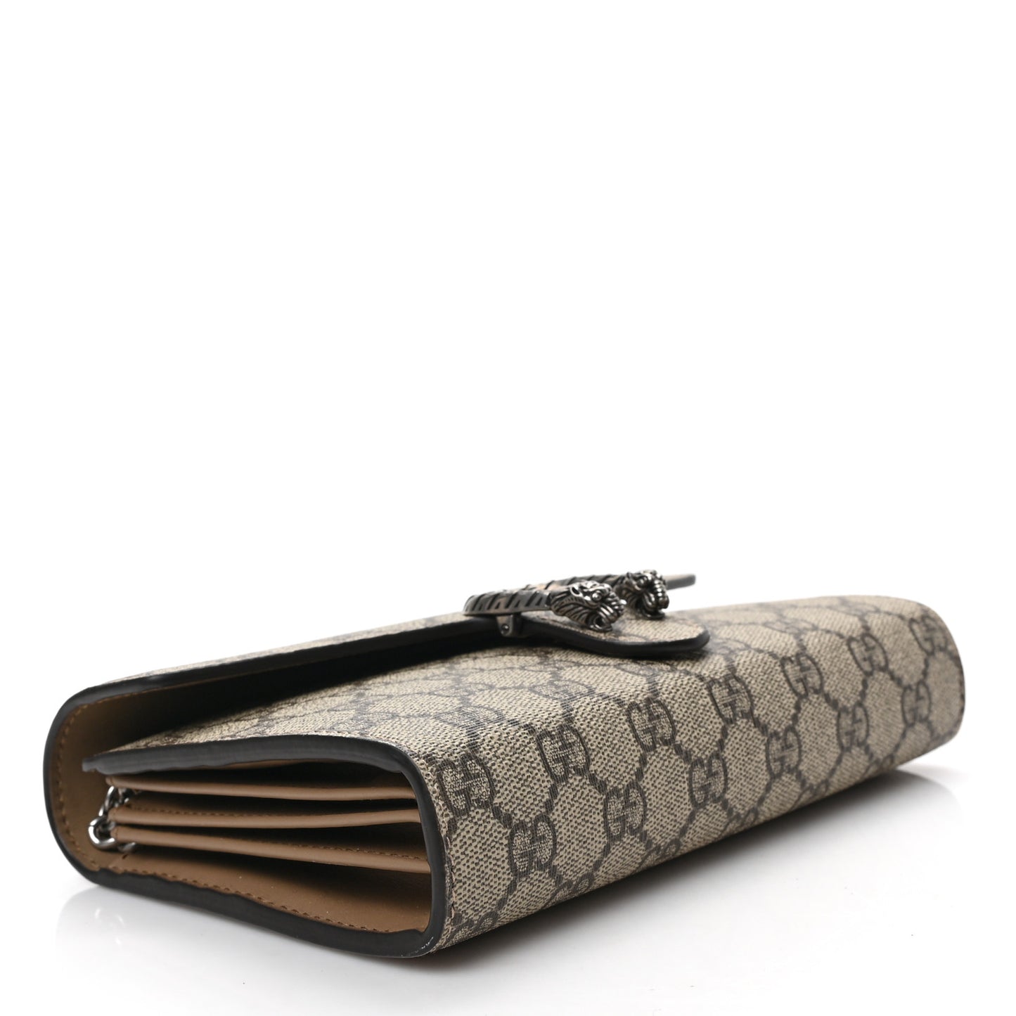 GG Supreme Monogram Mini Dionysus Chain Wallet Beige Taupe