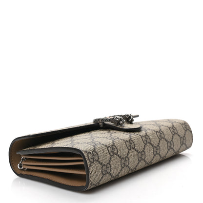 Gucci GG Supreme Monogram Mini Dionysus Chain Wallet Beige Taupe 3 of 8