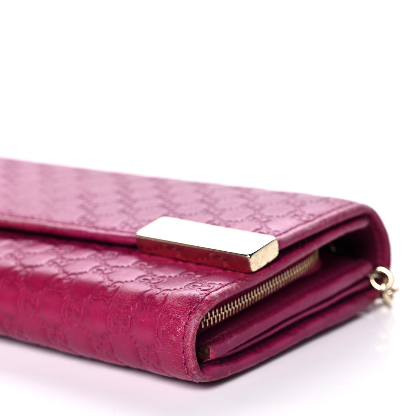 Soft Microguccissima Dice Chain Wallet Bright Bouganville