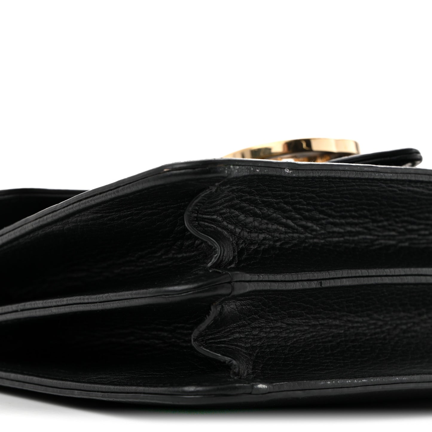 Dollar Calfskin Small Interlocking G Shoulder Bag Black