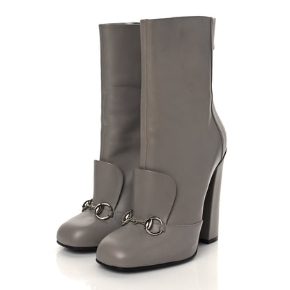 Gucci Calfskin Twiggy Horsebit Boot 39 Storm Grey 3 of 14