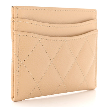 Chanel Caviar Quilted Card Holder Beige 3 of 9