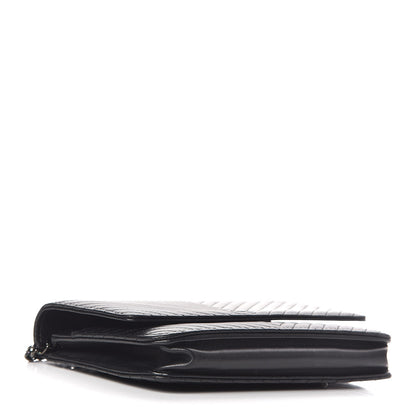 Chanel Lambskin Chevron Quilted Wallet On Chain WOC So Black 4 of 17